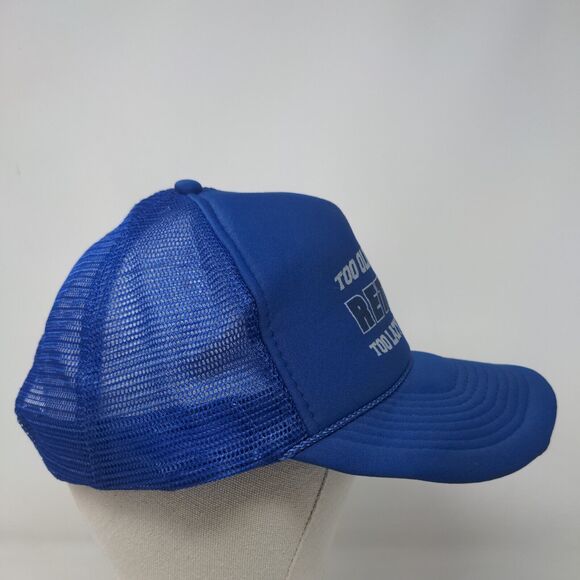 Retired Too Old To Steal Too Lazy To Work Snapback Rope Trucker Hat One Size - Picture 4 of 9